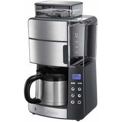Кафе машина Russell Hobbs с мелничка, термос 10 чаши, цифров програмируем таймер